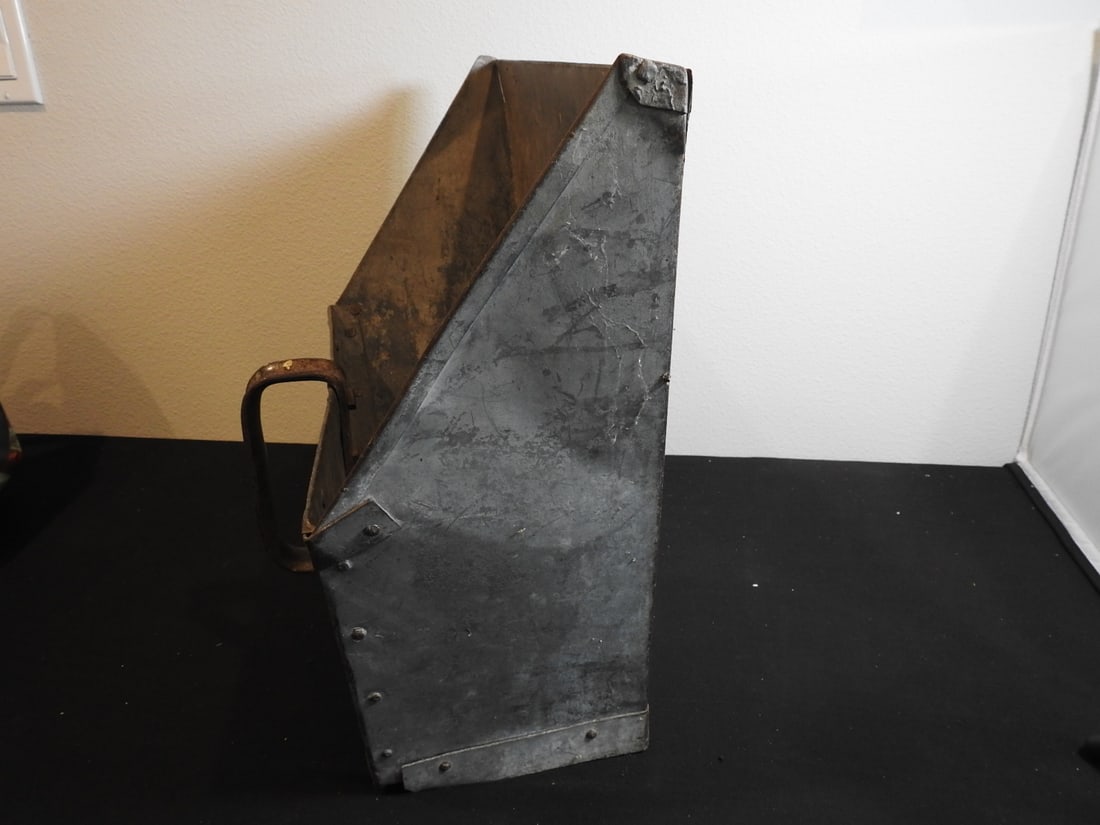 French Tin Grape Harvesting Hod - 2
