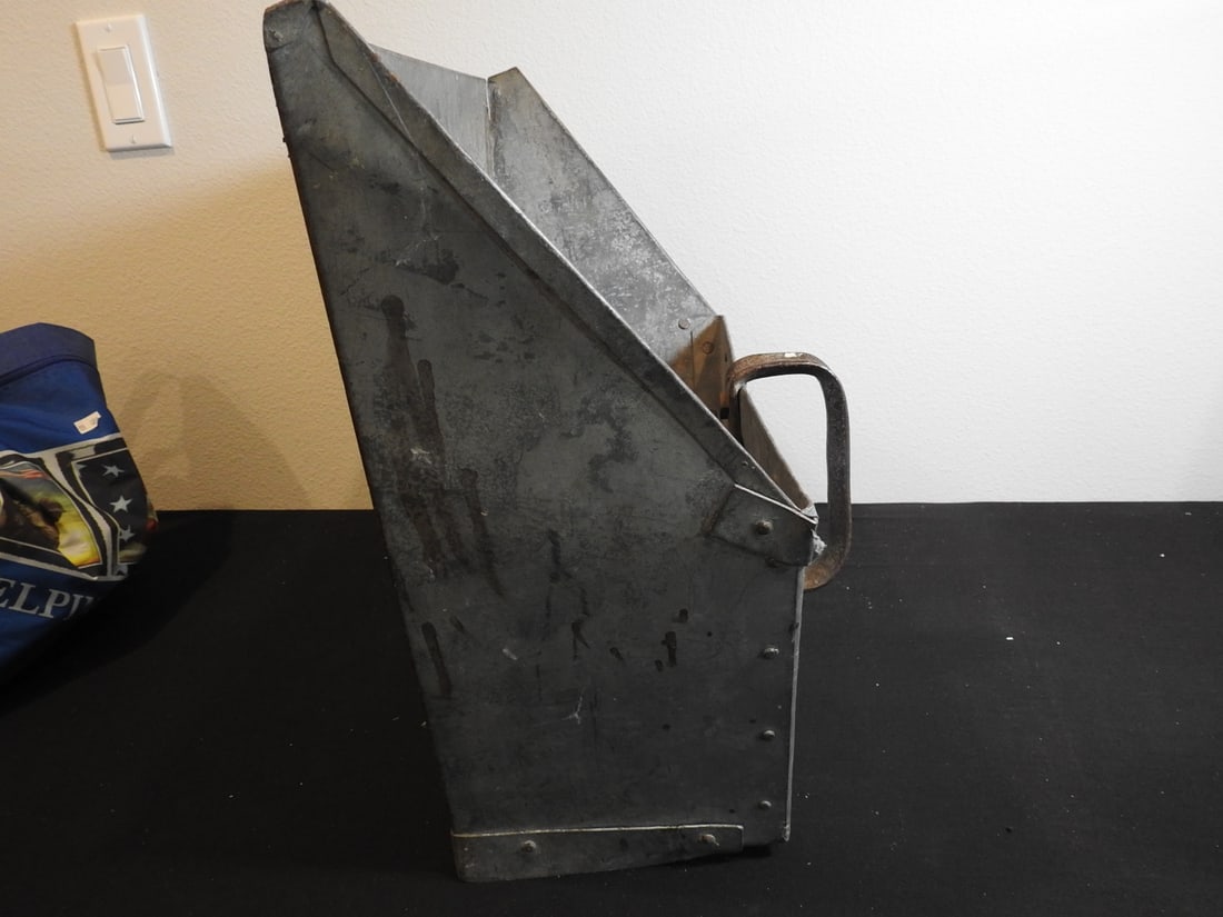 French Tin Grape Harvesting Hod - 4
