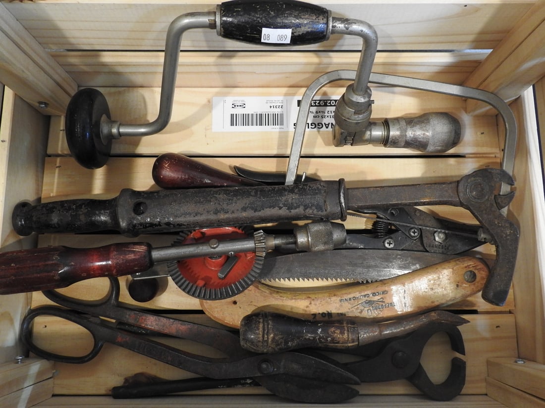 Wooden Crate of Vintage Tools - 3