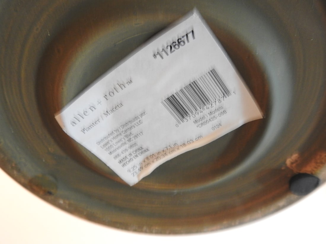 Handled Ceramic Planter - 4