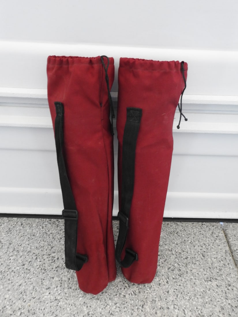 Pair of Red Camping Chairs - 4