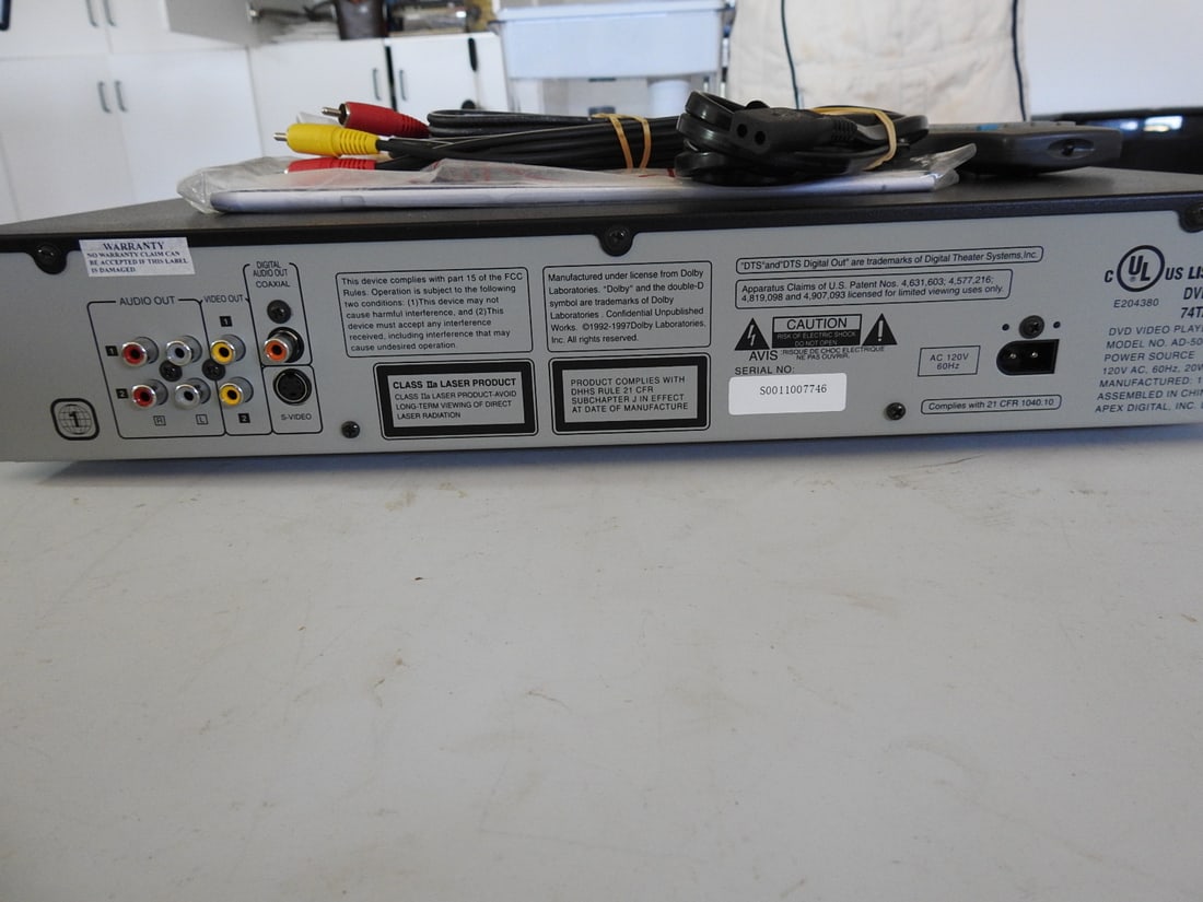 Apex Digital AD-500 DVD Player - 4