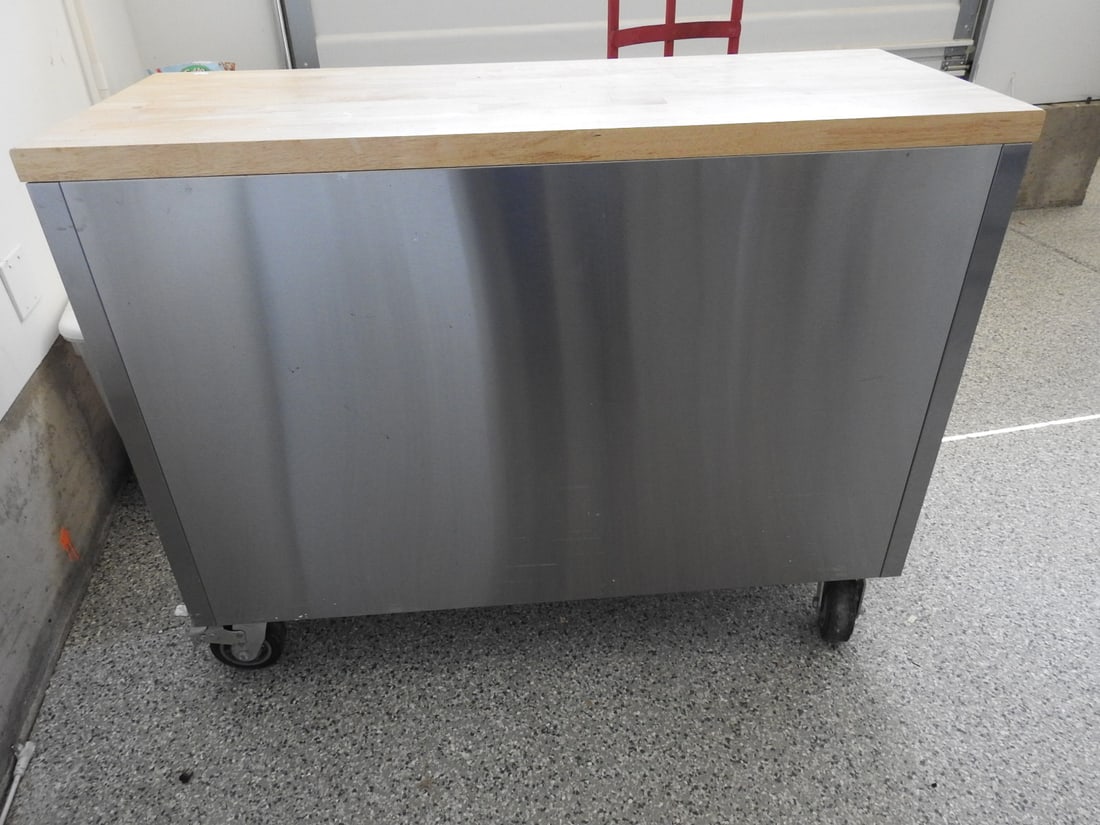 Steel Workbench Tool Chest with Solid Top - 9