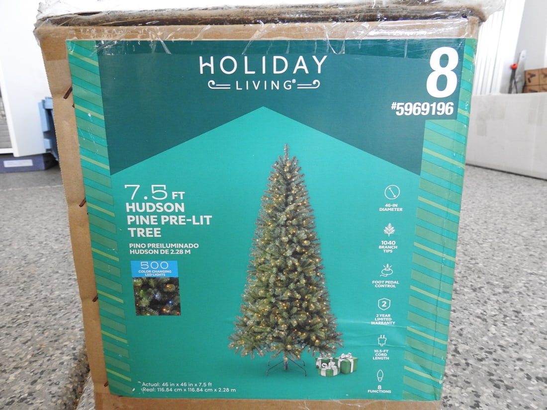 Holiday Living Pre-Lit Hudson Pine Tree - 3