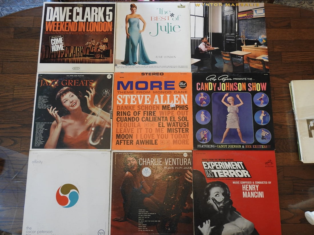 Lot of Nine Assorted Vinyl Records (1 of 1)