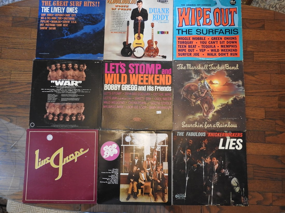 Lot of Nine Assorted Vinyl Records (1 of 1)