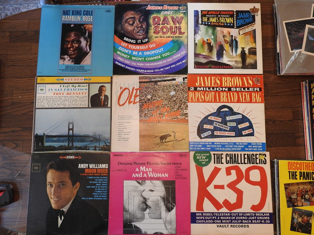 Lot of Nine Assorted Vinyl Records (1 of 1)