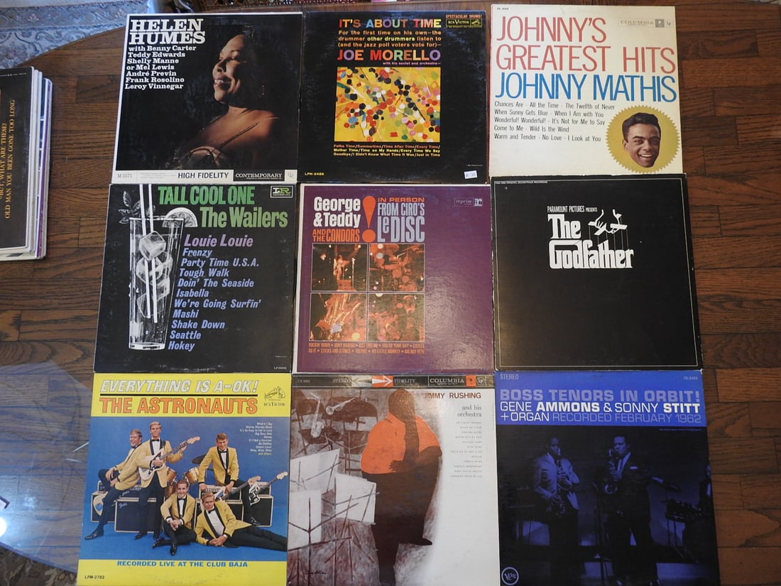 Lot of Nine Assorted Vinyl Records (1 of 1)