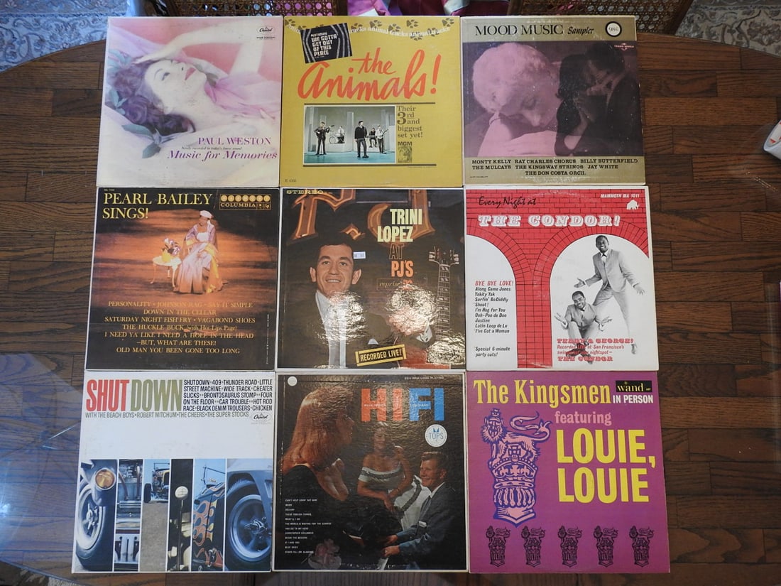 Lot of Nine Assorted Vinyl Records (1 of 1)