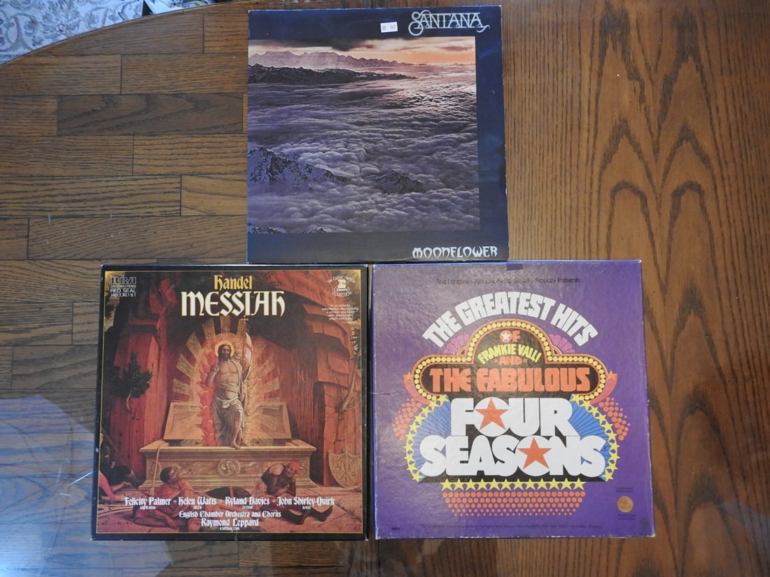 Handel, Frankie Valli and Santana Vinyl Record Lot (1 of 1)