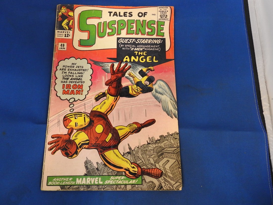 Tales of Suspense #49 - Iron Man / Angel Cover: Original Tales of Suspense #49 with Iron Man and Angel cover. Visible age-related wear, edge/corner wear and spine wear; see photos.