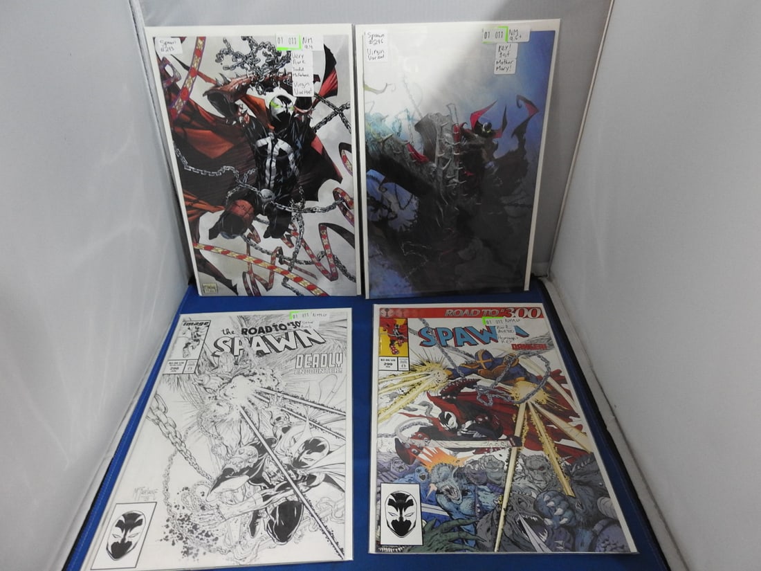 Spawn Comic & Original Art / Sketch Lot: Spawn-related lot including comic books and original/sketch artwork sheets as photographed. Includes multiple Spawn pieces; see all photos for contents and visible markings.
