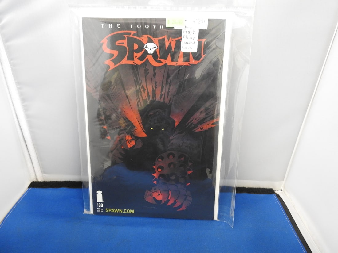 Spawn #100 Frank Miller Variant Cover: Milestone Spawn #100 featuring Frank Miller cover art.