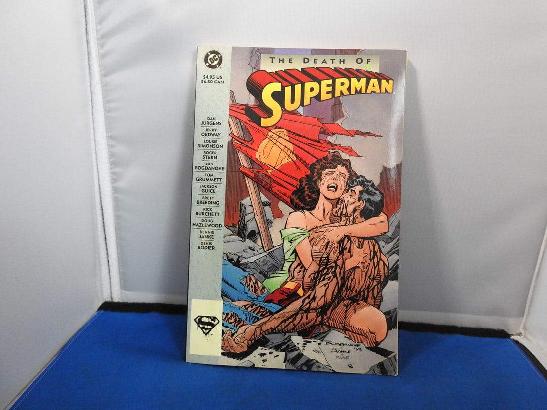 The Death of Superman Trade Paperback - 1993: 1993 The Death of Superman trade paperback, original edition as photographed.