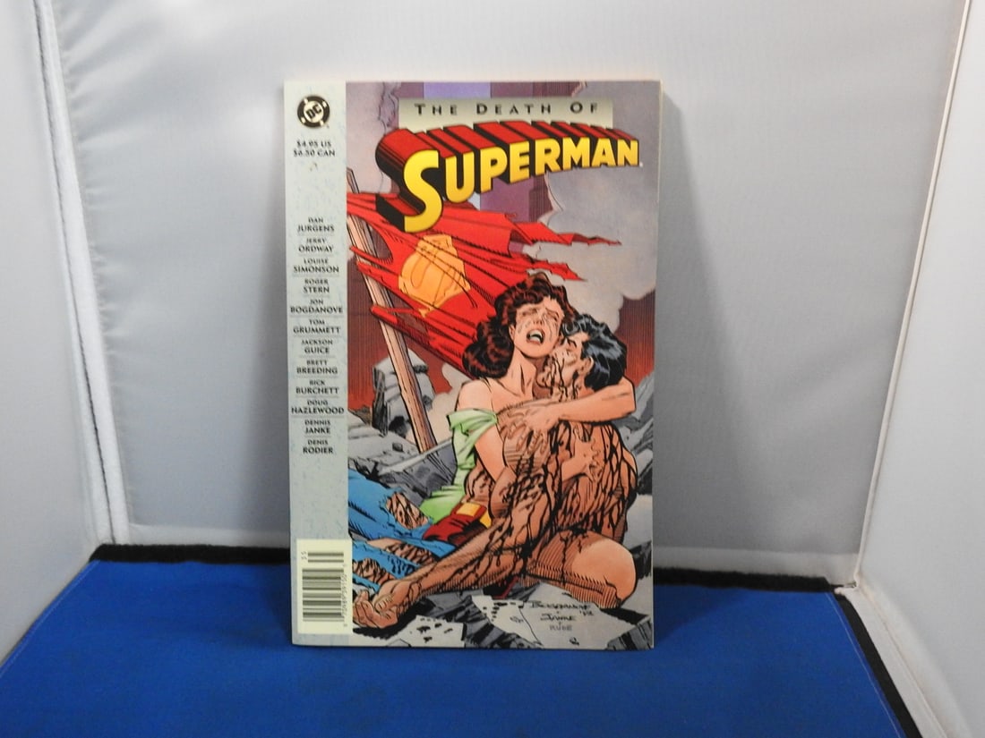 The Death of Superman Trade Paperback - 1993: 1993 The Death of Superman trade paperback, original edition as photographed.