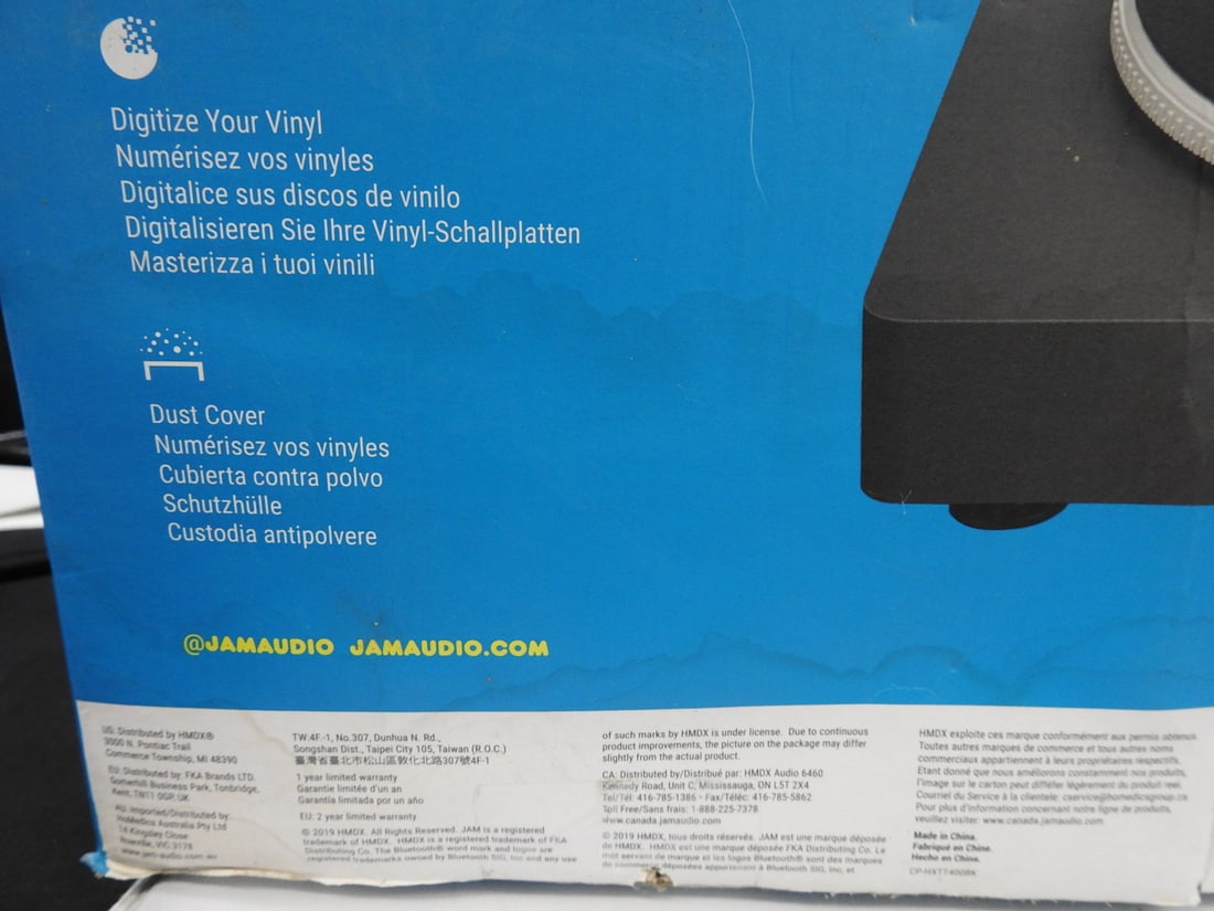 JAM Audio Spun Out Bluetooth Turntable with Dust Cover - Boxed - 5