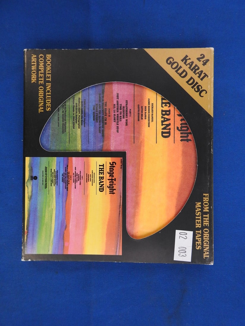 The Band - Stage Fright Gold CD: The Band Stage Fright compact disc in lift-lock style jewel case. Gold-colored disc and original inserts are present as photographed.