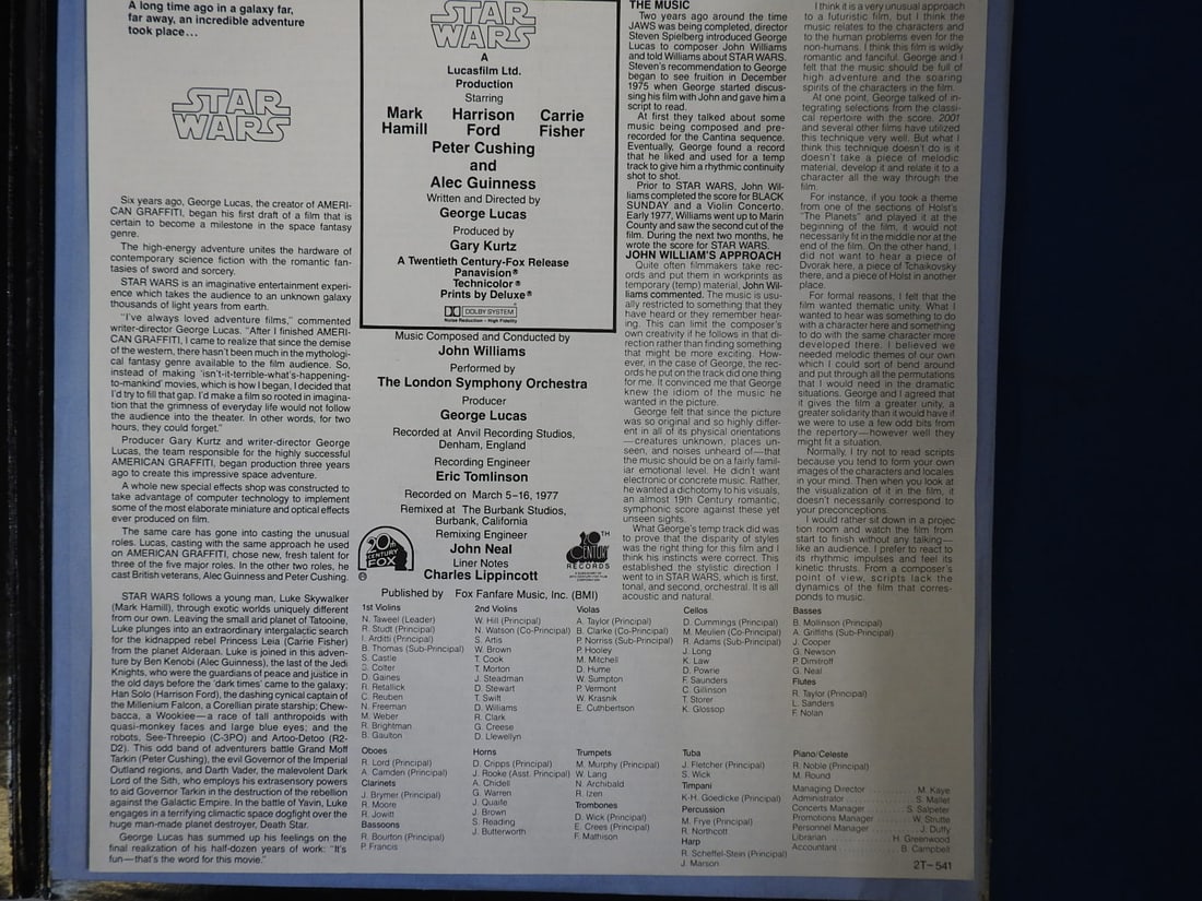 Star Wars Original Soundtrack Double Vinyl LP - John Williams - 6