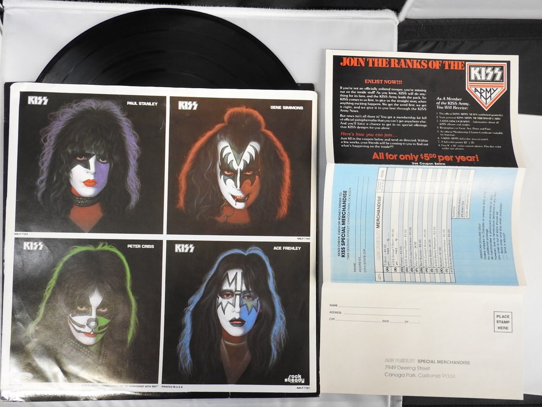 KISS Ace Frehley 1978 Solo Vinyl LP with Poster - 3