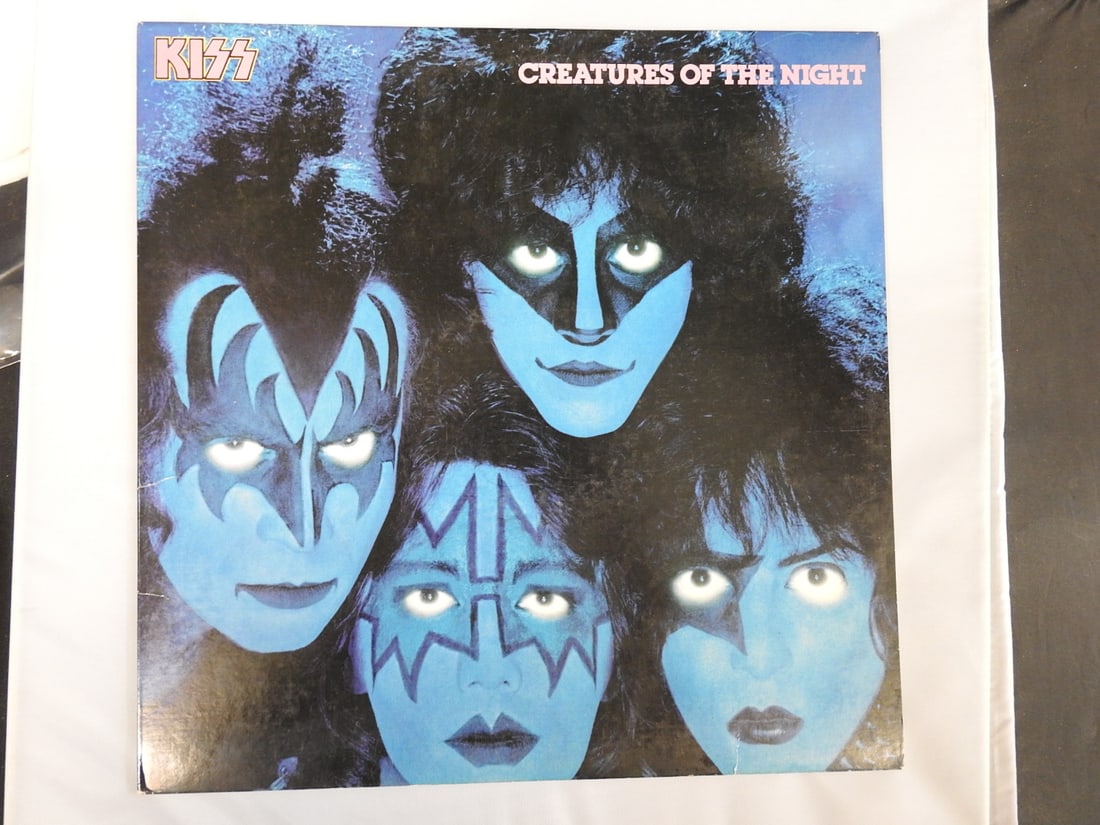 KISS Creatures of the Night Vinyl LP: KISS Creatures of the Night vinyl LP with portrait cover and record as photographed.