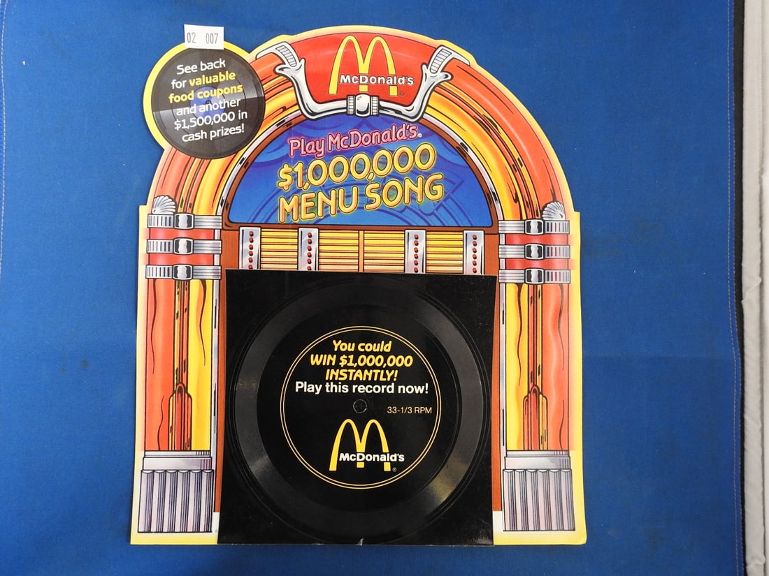 McDonald's Million Dollar Menu Song Flexi-Disc Record (1 of 2)