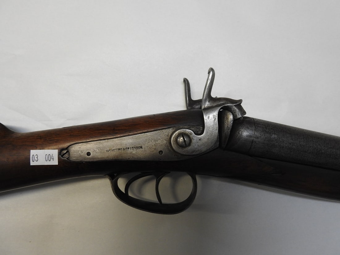 Wm. Moore & Co. London Double-Barrel Percussion Shotgun – Damascus (1 of 9)
