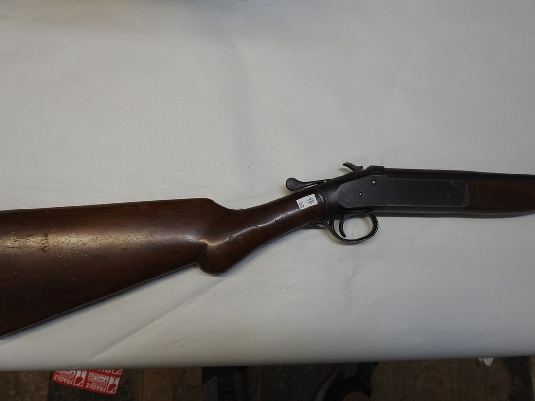 Iver Johnson Champion Single-Shot .410 Gauge Shotgun: Iver Johnson Arms & Cycle Works Champion single-shot break-open shotgun in .410 gauge. Barrel marking visible in the photos reads “.410 GAUGE CHOKE BORE” with additional factory wording.