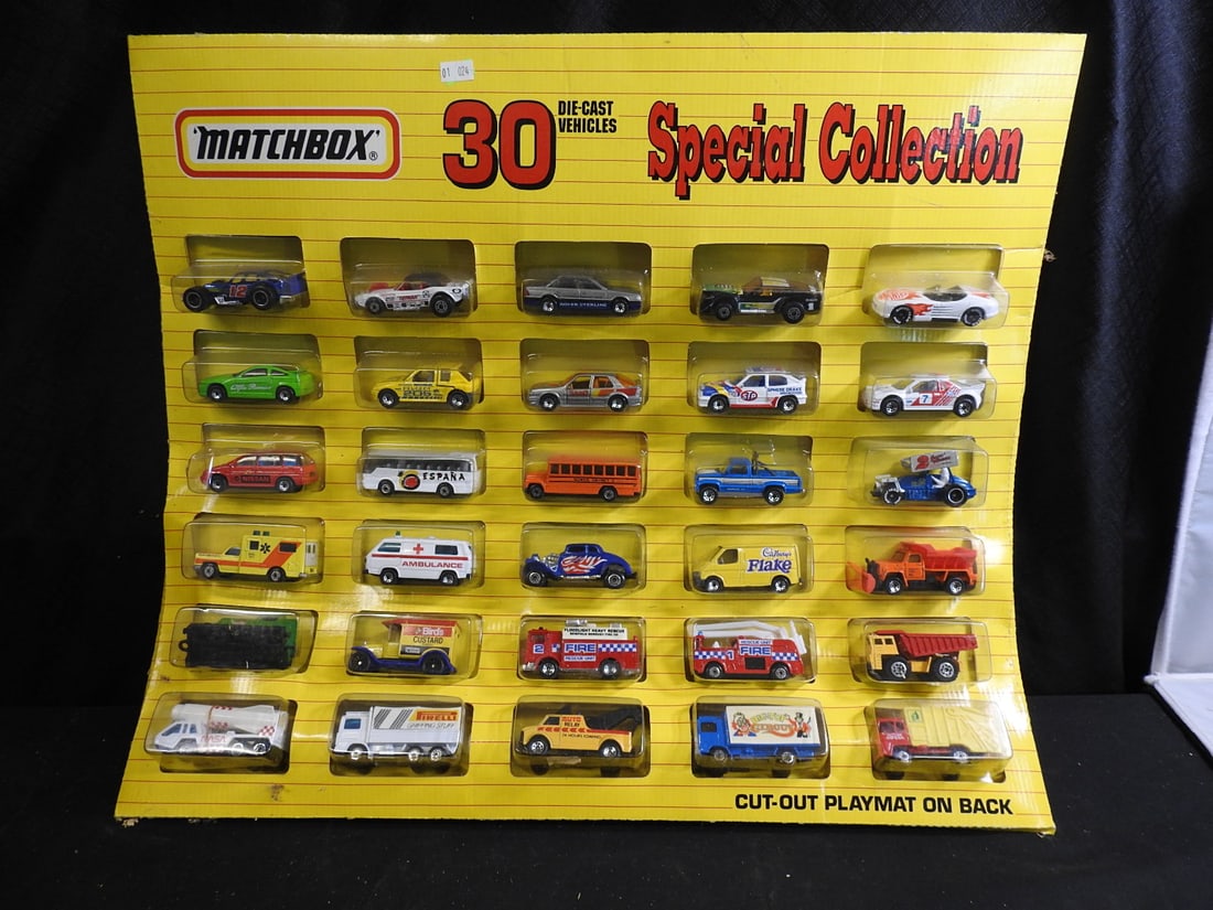 1992 Matchbox 30 Die-Cast Vehicles Special Collection: Second boxed 1992 Matchbox Special Collection with 30 assorted die-cast vehicles.