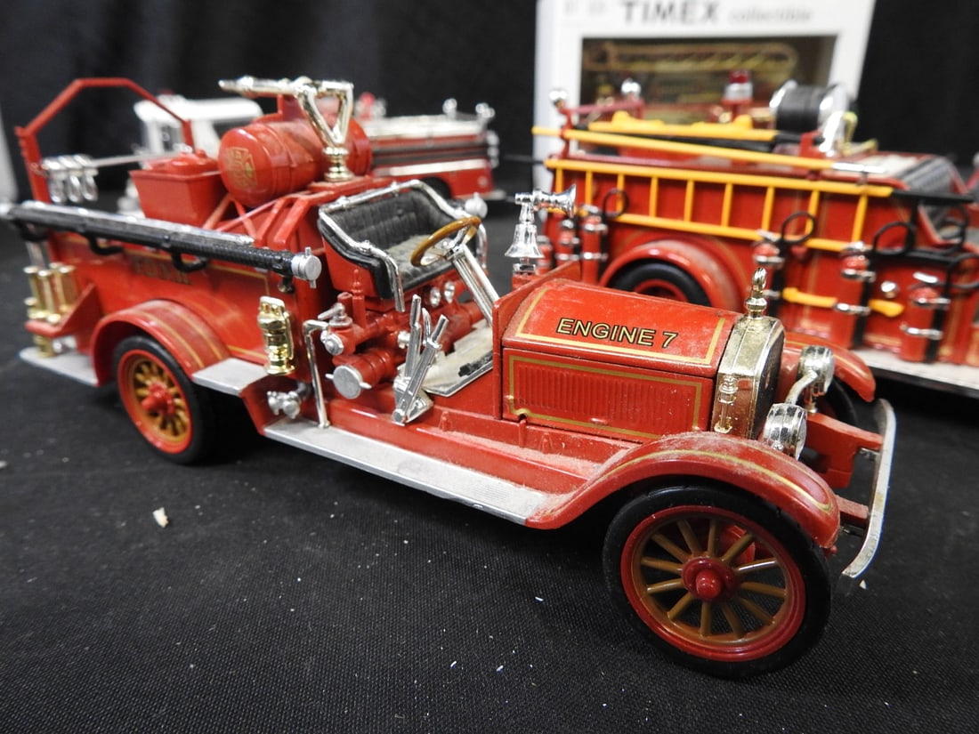 Timex Fire Truck Mini-Clock and Model Fire Engines, Lot of 6 - 4