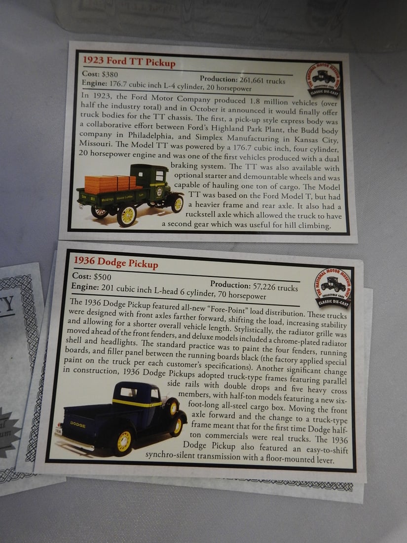 National Motor Museum Mint Vintage Truck Models, Lot of 6 - 6