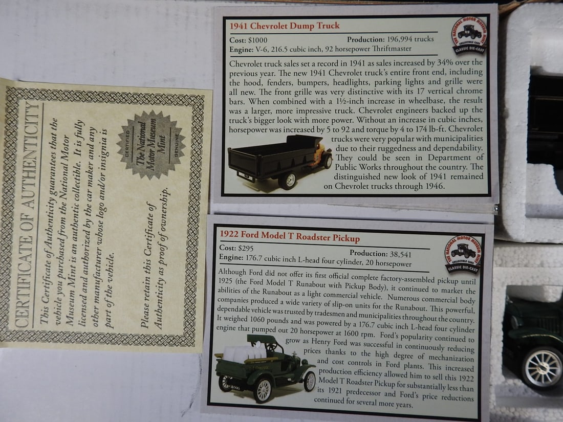 National Motor Museum Mint Vintage Truck Models, Lot of 4 - 4
