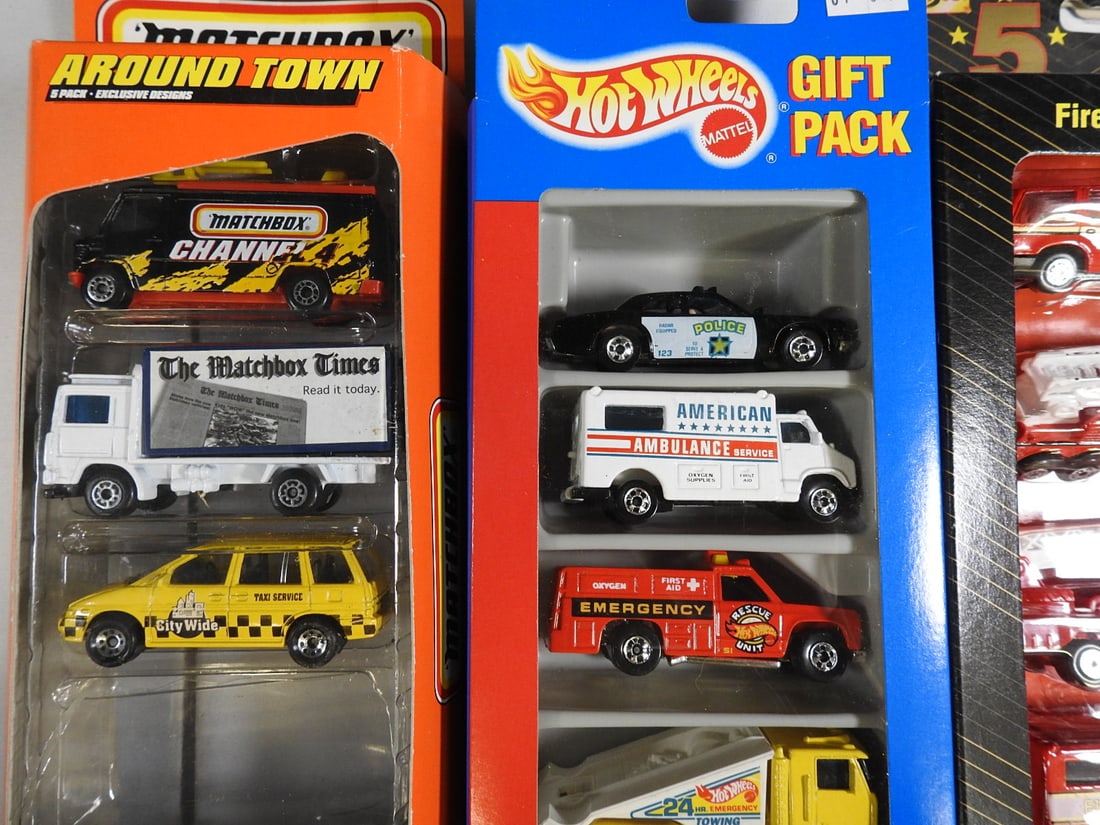 Matchbox and Hot Wheels Emergency Vehicle Gift Packs, Lot of 5 - 3