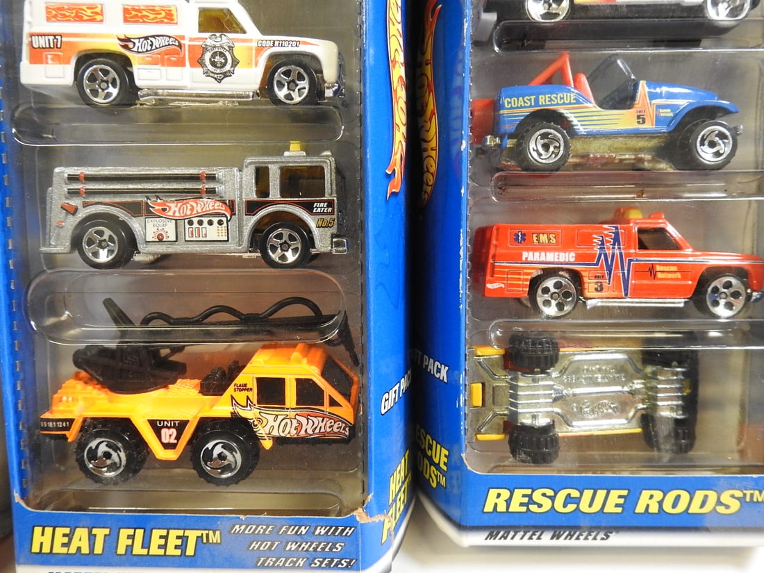Matchbox and Hot Wheels Emergency Vehicle Sets, Lot of 4 - 5