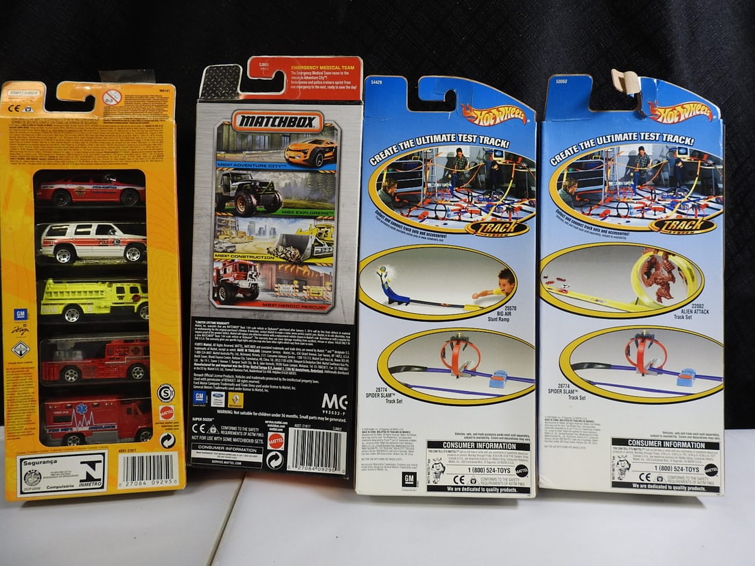 Matchbox and Hot Wheels Emergency Vehicle Sets, Lot of 4 - 6
