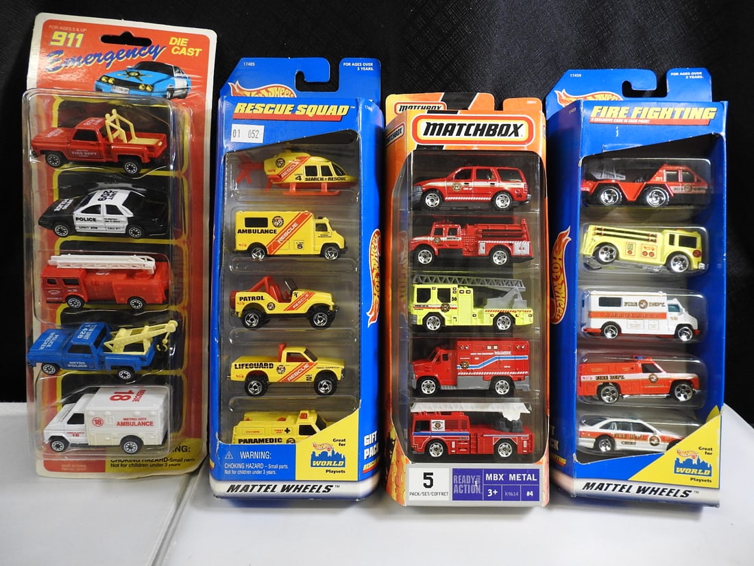 Matchbox and Hot Wheels Fire and Rescue Sets, Lot of 4 (1 of 6)
