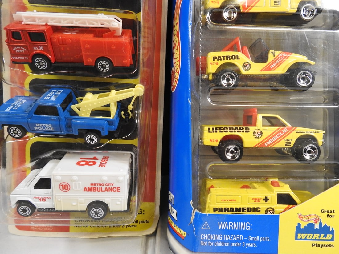 Matchbox and Hot Wheels Fire and Rescue Sets, Lot of 4 - 3