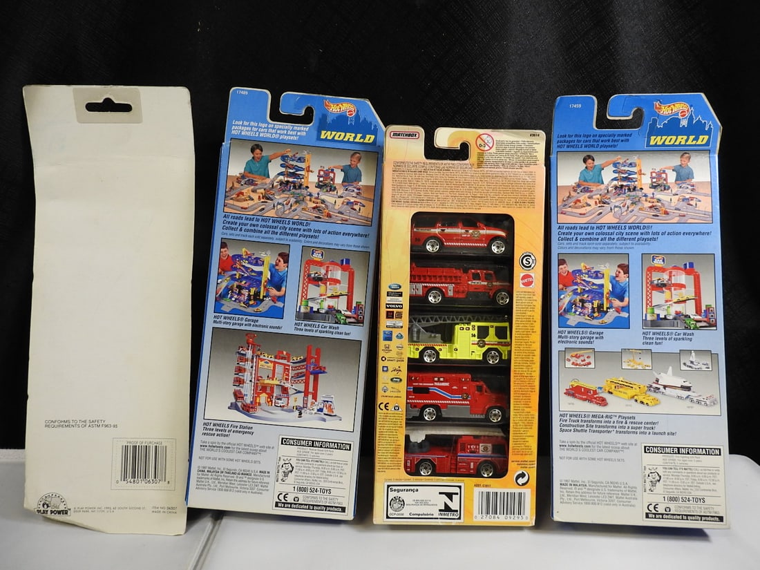 Matchbox and Hot Wheels Fire and Rescue Sets, Lot of 4 - 6