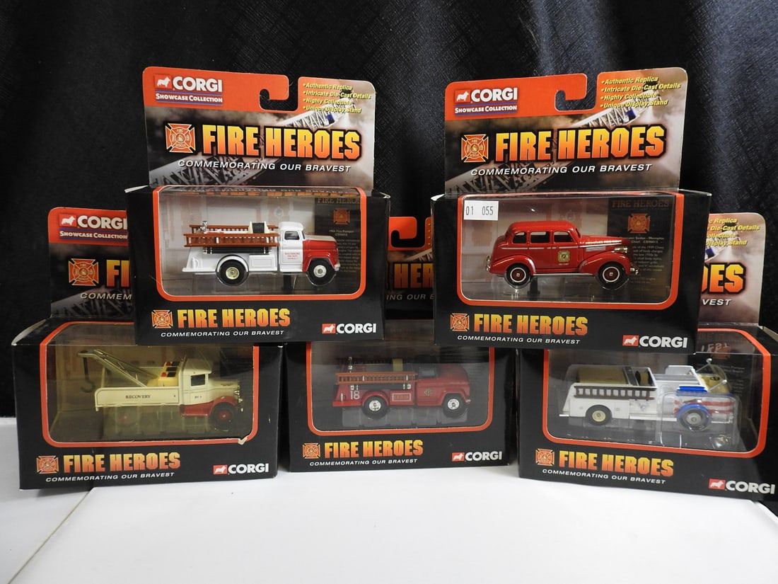 Corgi Fire Heroes Fire Apparatus Models, Lot of 5 (1 of 6)