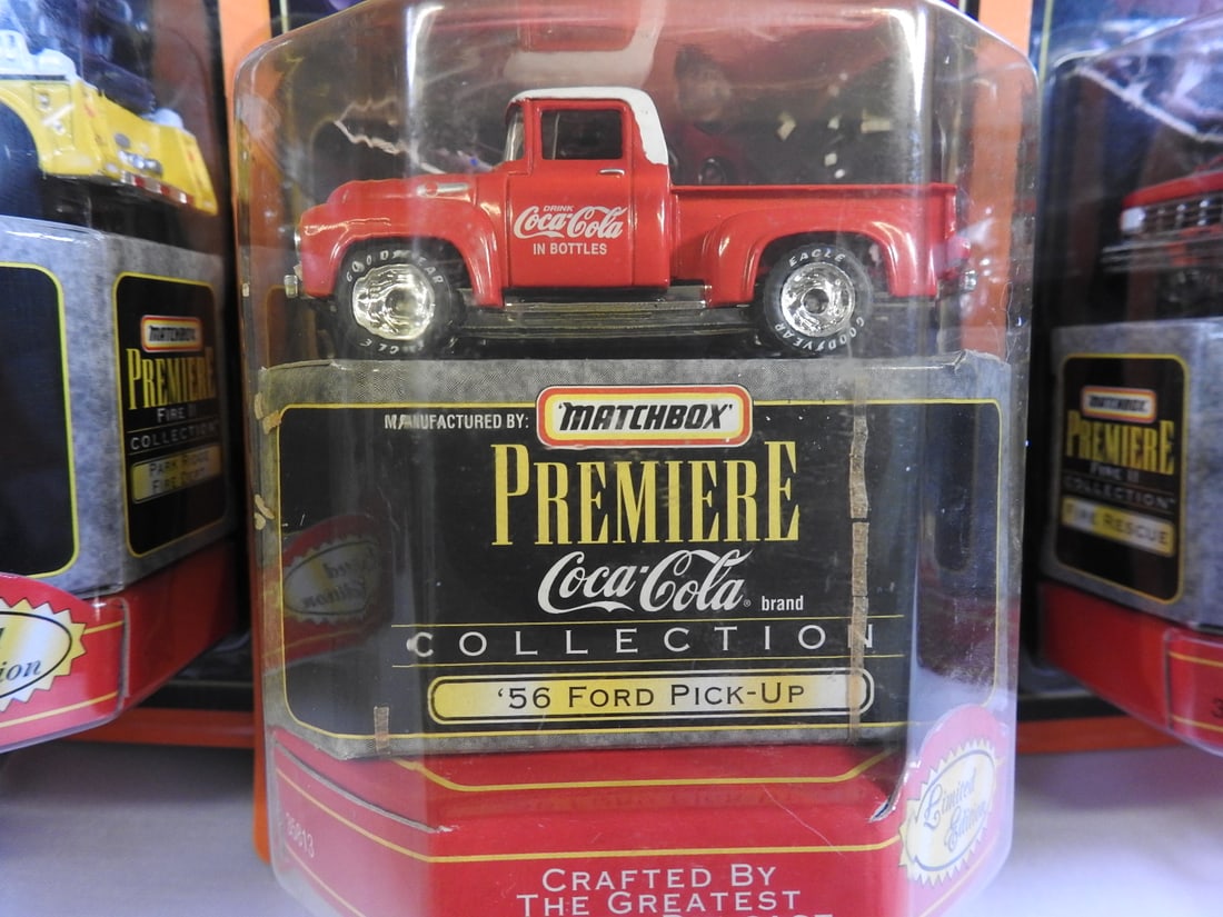 Matchbox Premiere Fire and Coca-Cola Vehicles, Lot of 4 - 4