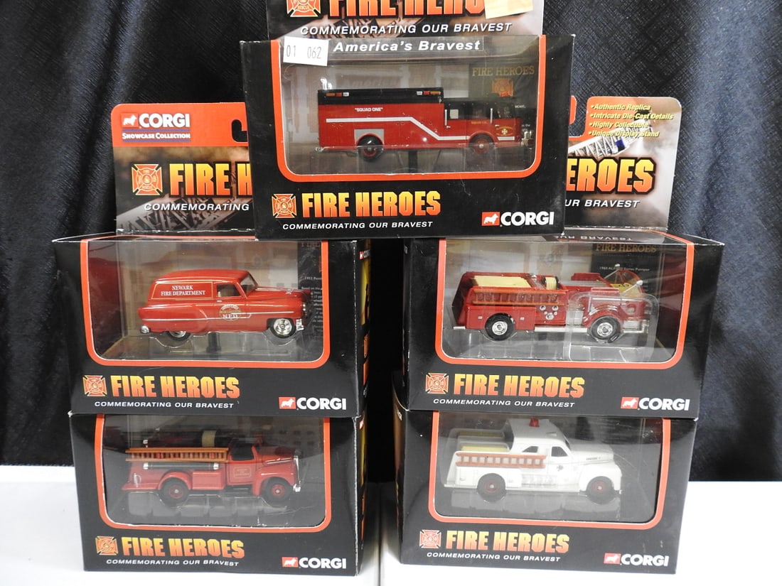 Corgi Fire Heroes Emergency Vehicle Models, Lot of 5 (1 of 6)