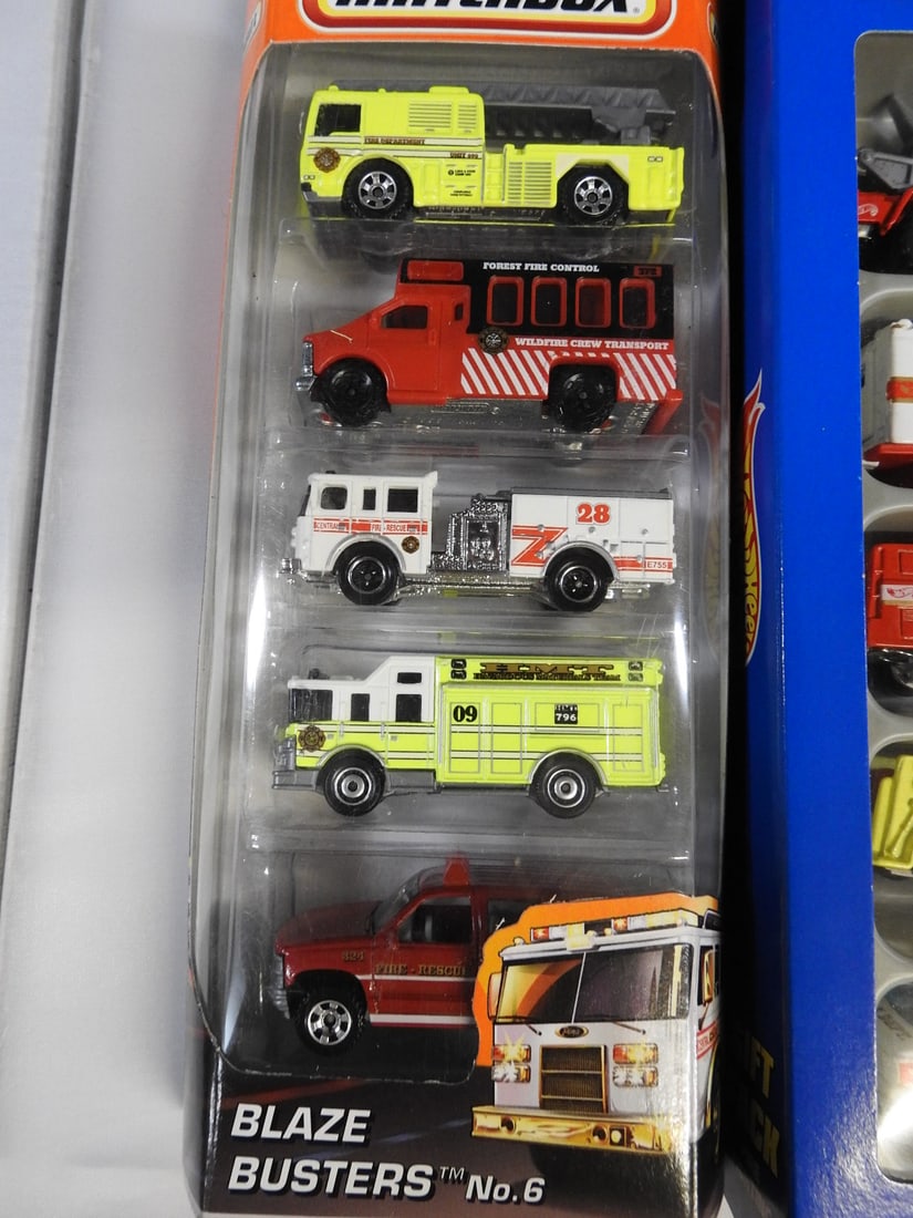 Majorette Texaco Tanker and Matchbox/Hot Wheels Fire Sets - 3