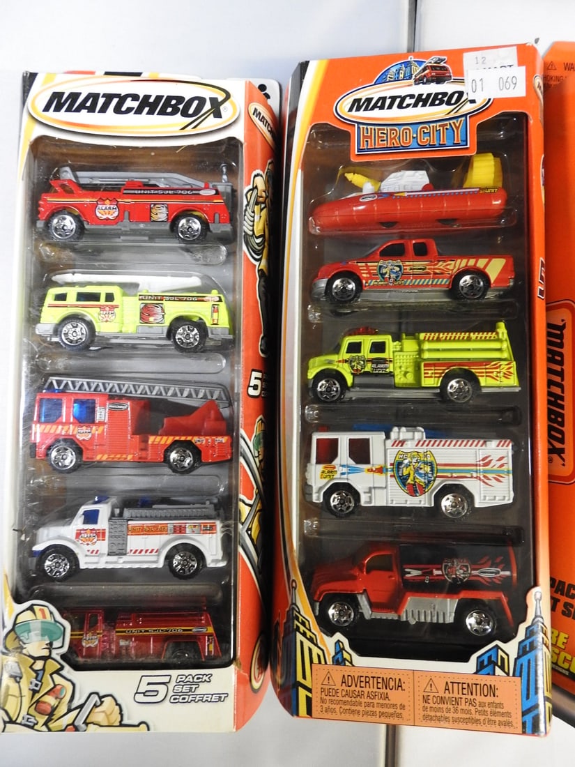 Matchbox and Maisto Fire-Rescue Five-Packs, Lot of 4 - 2