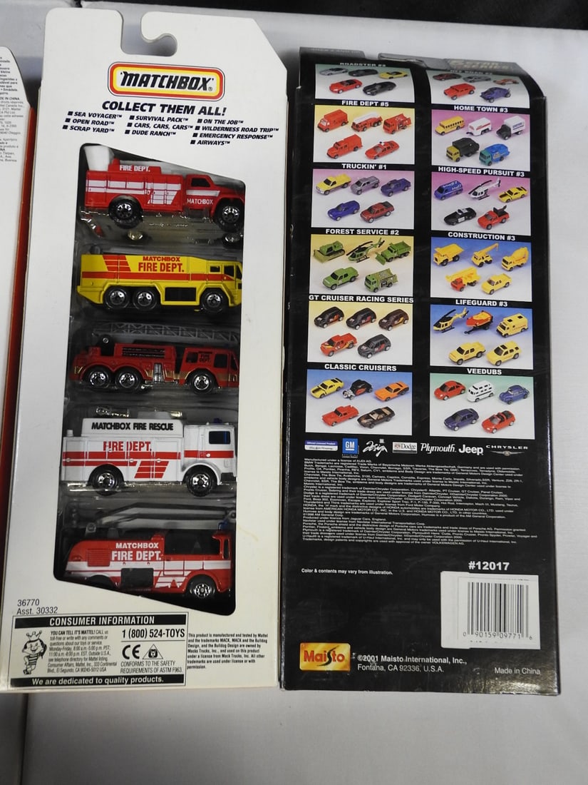 Matchbox and Maisto Fire-Rescue Five-Packs, Lot of 4 - 5
