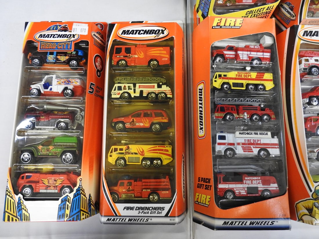 Matchbox Fire and Emergency Five-Packs, Lot of 8 - 2