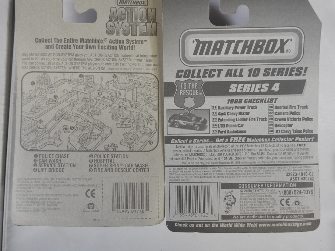 Hot Wheels, Matchbox and Tonka Carded Vehicles, Lot of 9 - 12