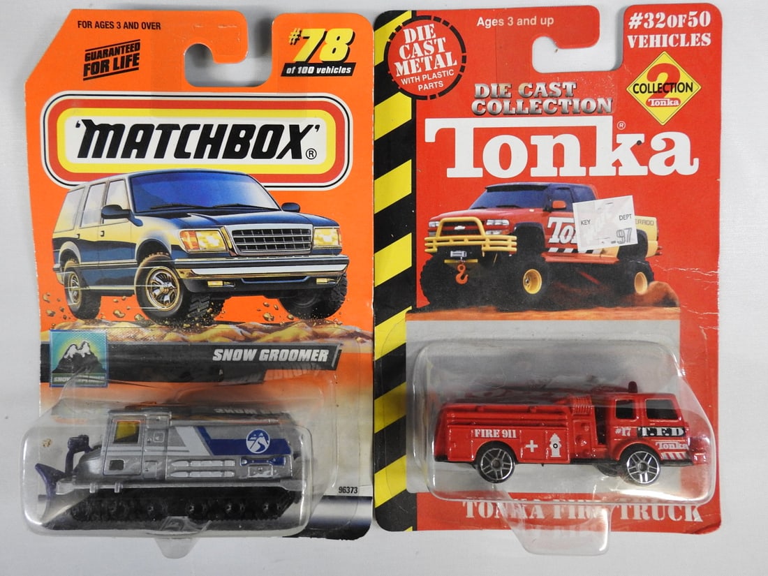 Hot Wheels, Matchbox and Tonka Carded Vehicles, Lot of 9 - 15
