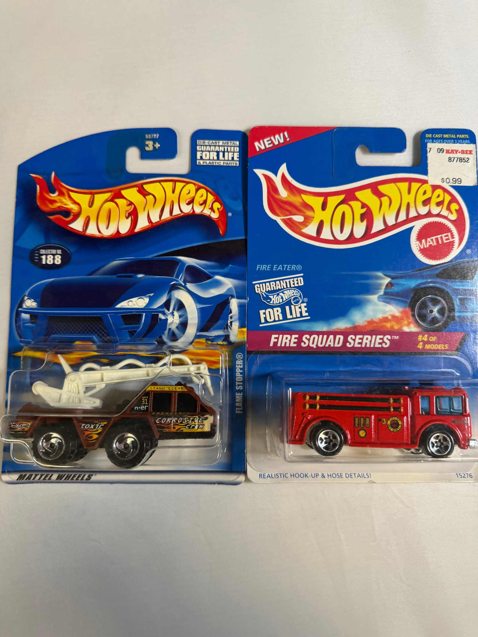 Hot Wheels and Matchbox Carded Fire and Rescue Vehicles, Lot of 10 - 10