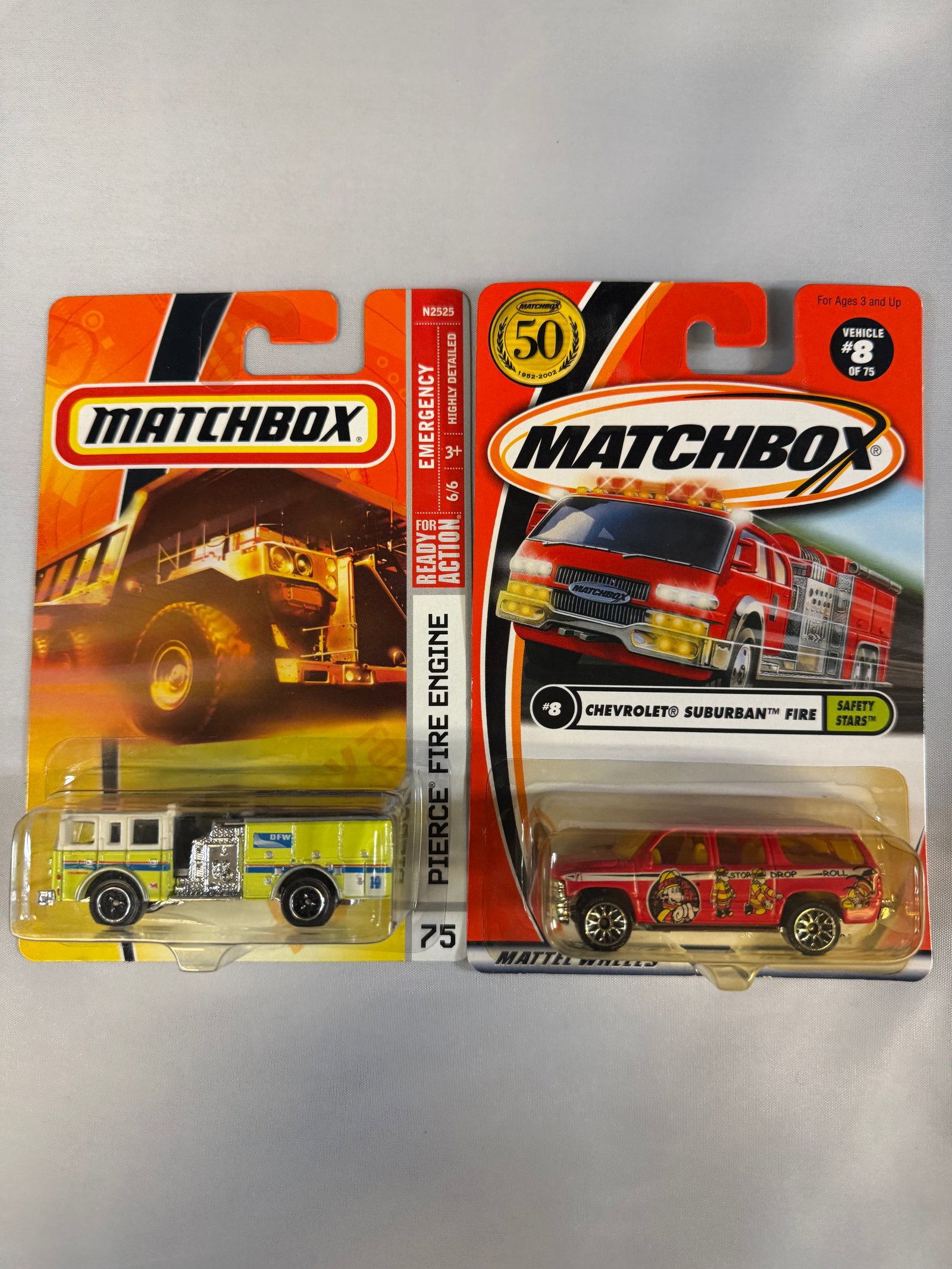Hot Wheels and Matchbox Carded Fire and Rescue Vehicles, Lot of 10 - 8