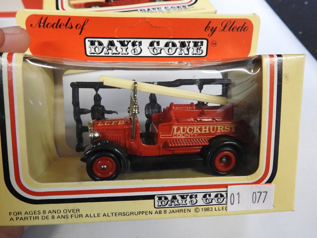 Lledo Days Gone Budweiser and Fire Vehicles, Lot of 6 - 7