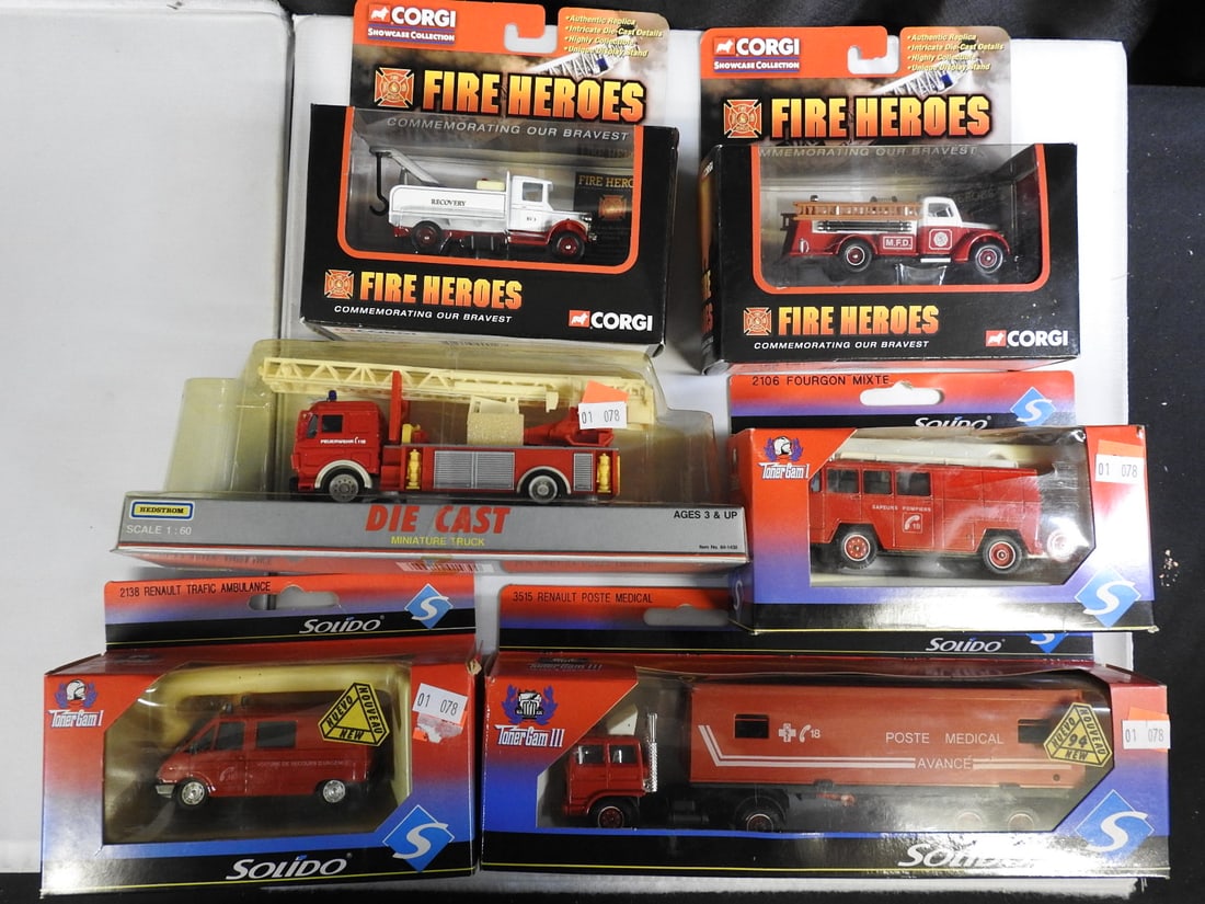 Corgi, Solido and Hedstrom Emergency Vehicles, Lot of 7 (1 of 9)